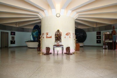 Exhibits in the lobby